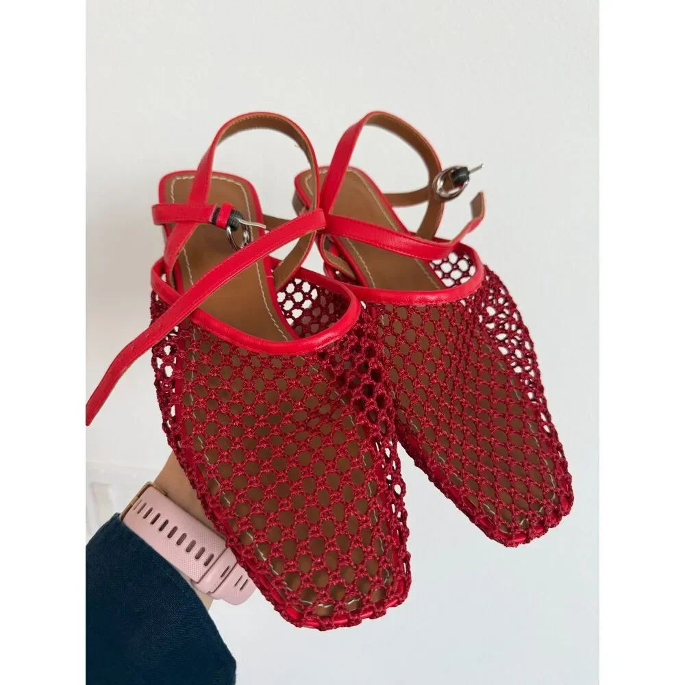STAUD Rete Paper Net Sandals EU 38 New